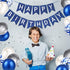 Yocharm Happy Birthday Banner Bunting Royal Blue Party Balloons Confetti Latex Balloon Party Banners for Boys Women Men Birthday Banner Decorations