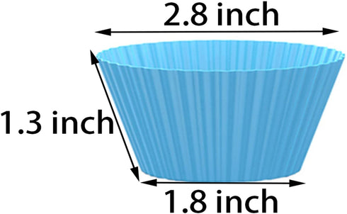 20 Pcs Silicone Baking Cups Reusable Cupcake Liner, Food Grade Safe BPA Free Non Stick Muffin Liners For Baking Cupcake Mold, 4 Shape Multicolor
