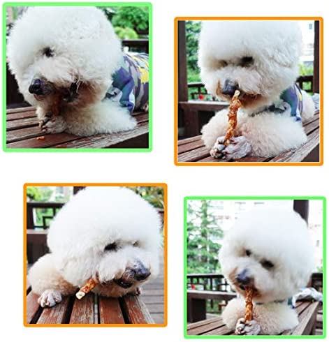MON2SUN Dog Rawhide Twist Chicken Hide Sticks 5 Inch 25 Count for Puppy and Small Dogs