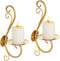 Sziqiqi Wall Candle Sconces Iron Vine Candleholder Wall Art Decoration Home Decoration Tealight Candle Stand Gold