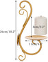 Sziqiqi Wall Candle Sconces Iron Vine Candleholder Wall Art Decoration Home Decoration Tealight Candle Stand Gold