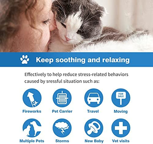 CPFK Cat Calming Collar 3 Pack Pheromone Calm Anxiety Collar for Cats and Kittens Stress Reliever Relaxing Comfortable Collar Breakaway Design Gray