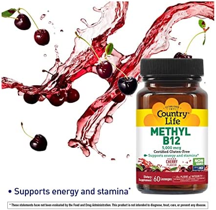 Country Life Methyl B-12 Capsules, 5000 Mcg, 60 Count