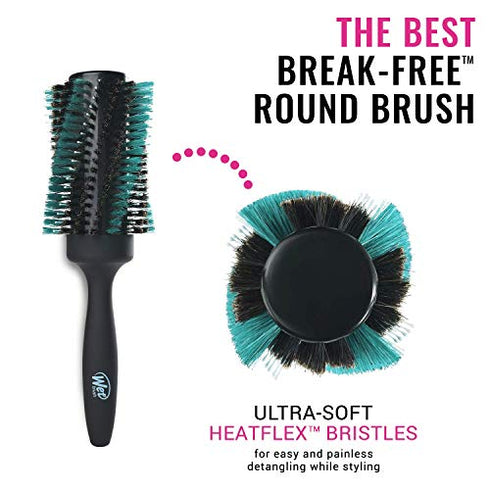 Wet Brush Smooth & Shine Round Brush - for Thick to Coarse Hair - A Perfect Blow Out with Less Pain, Effort and Breakage - Spiral Bristle Design Creates Smoother Styles
