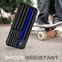 iPhone 11 Case,BOSLIVE Thin Blue Line American Flag Background Design TPU Slim Anti-Scratch Protective Cover Case for iPhone 11 6.1 Inch (2019)