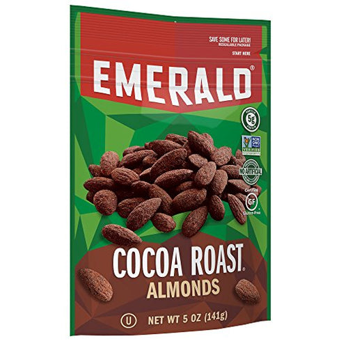 Emerald Nuts, Cocoa Roast Almonds, 5 Oz Resealable Bag