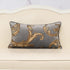 Alerfa 12 x 20 Inch Gray Luxury Velvet European Garden Style Floral Pattern Cushion Case Lumbar Throw Pillow Cover Decorative Pillow for Couch Sofa Living Room Bedroom Car
