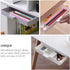 NUOBESTY 3pcs Under Desk Drawer Organizer Slide Out Hidden Table Storage Drawer Tray Self- Adhesive Stationery Pencil Holder for Office School Home