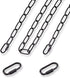 PEESIN Black Pendant Light Fixture Chain, 6 feet Lighting Hanging Chain, Pendant Lamp Fixture Chain Extension with Connection Locks, Heavy Duty Lighting Chain Replacement for Chandelier, Plants, 50 BL