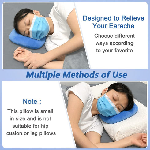 Ear Pillow Piercing Donut Side Pillow with A Hole-Ear Inflammation Pain Relief Ear Cushions for Sleeping