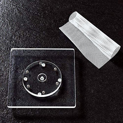 CY craft Cookie Decorating Turntable with Anti-Slip Silicone Mat,Cup Cake Sugar Icing Cookie Decorating Supplies Tools,Clear Acrylic Small Lazy Susan Turn Table ,6.3 x 6.3 Inch,Square,Pack of 1