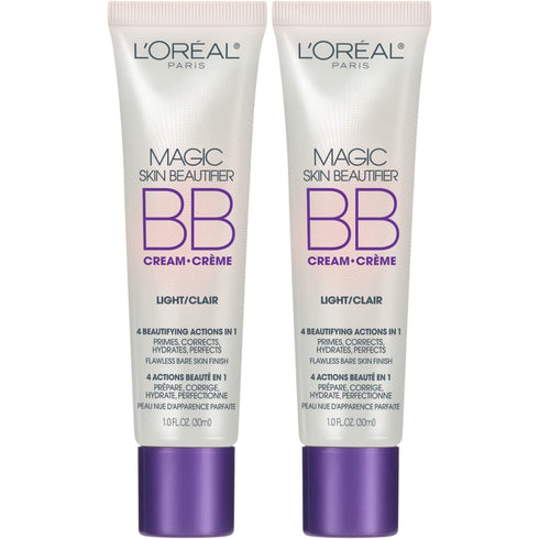 L'Oreal Paris Makeup Magic Skin Beautifier BB Cream, Light, 2 Count