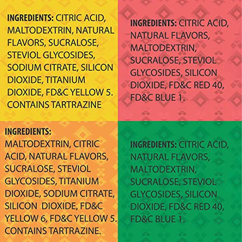 Klass Aguas Frescas Cucumber Limeade, Strawberry Watermelon, Pineapple Tangerine, & Hibiscus Berries Variety Pack Drink Mix (44 on the go stick packs)