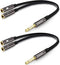 KINGTOP 2 Pack 3.5mm Combo Audio Adapter Cable for PS4,PS5,Xbox One,Tablet,Mobile Phone,PC Gaming Headsets and New Version Laptop