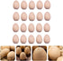 Kisangel 20pcs Unfinished Wood Eggs Smooth Flat Bottom Wooden Easter Craft Eggs for Easter Display Smooth Ready to Paint and Decorate S