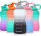 Podocarpus Water Bottles with Times to Drink, 64/128OZ Gallon Water Bottle with Straw & Wide Mouth, BPA Free Durable Reusable Perfect for Gym Sports Outdoor White/Gray, Motivational Water Bottle