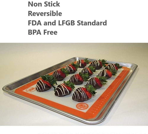 Perfect Pastry 3 Non-Stick Silicone Baking Mats (16.5 inch x 11 inch)