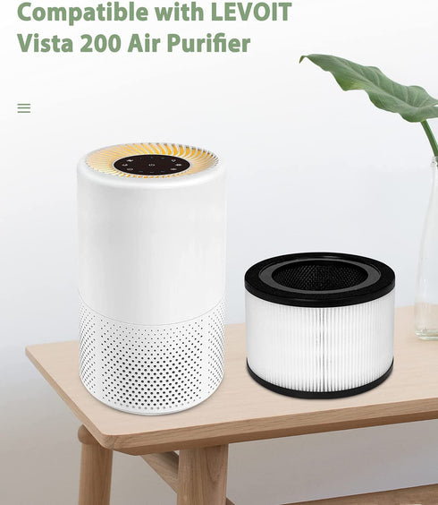 Future Way Vista 200 Replacement Filter Compatible with LEVOIT Air Purifier, 3-in-1 Filtration System, 2 Packs