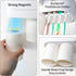 Toothbrush Holder Wall Mounted with Automatic Toothpaste Dispenser 4 Waterproof Toothbrush Slots with Dust-Cover 2 Magnetic Cups and Mini Drawer for Bathroom Shower