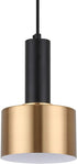 Modern Mini Pendant Light with 4W LED Bulb, One-Light Adjustable Metal Pendant Lighting Fixture for Kitchen Island Cafe Bar, Gold and Black