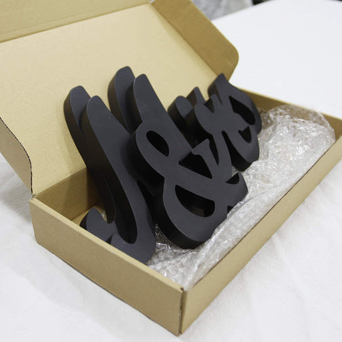 Bloobloomax 6 Inches High Wooden Mr and Mrs Sign Rustic Mr & Mrs Letters Wedding Signs,Photo Props,Party Table,Top Dinner,Rustic Wedding Decorations (Black)