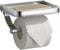 KooNiosio Toilet Paper Holder with Shelf, Anti-Rust Aluminum Toilet Roll Holder with Phone Shelf for All Mobile Phone, Wall Mounted Bathroom Tissue Holder (Silver)