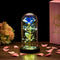 Galaxy Rose, Gifts for Mom LED Lights Everlasting Crystal, Beauty and Beast Rose, Rose in Glass Dome Galaxy Rose Flower Gift for Anniversary Valentines Girlfriend Wife Women, Birthday, Christmas