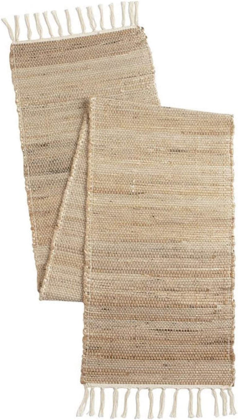 Jute Hand Woven Table Runner- Rustic Bohemian Design for Parties Dining Table Holidays Use House Warming Gift (13x72 INCH, Natural Jute)