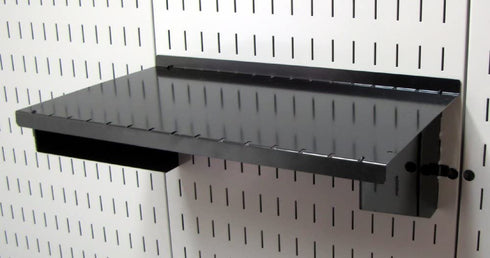 Wall Control Pegboard Shelf 9in Deep Pegboard Shelf Assembly for Wall Control Pegboard and Slotted Tool Board Black