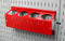 Wall Control Pegboard Spray Can Holder Bracket and Aerosol Can Organizer for Wall Control Pegboard and Slotted Tool Board Red