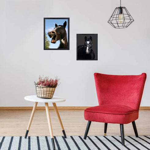 Nacial 4x6 Picture Frame Set of 5,Display Pictures 3.5x5 with Mat or 4 x 6 Without Mat, Tempered Glass for Table Top Display and Wall Mounting Wooden Photo Frame Black