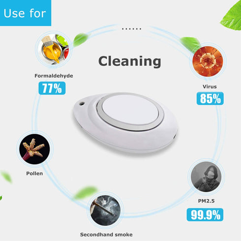 Wearable Air Necklace, Personal Air Purifier Necklace Around The Neck, Portable Travel Size Air Necklace,Compact, USB Charging, Low Noise