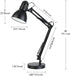 Globe Electric 5698601 Swing-Arm Desk Lamp, with Base, Black