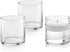 Set of 3 Glass Cylinder Vases 4 Inch Tall - Multi-use: Pillar Candle, Floating Candles Holders or Flower Vase Perfect as a Wedding Centerpieces.