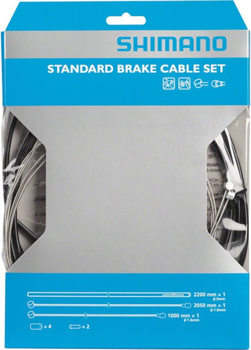 SHIMANO Universal Standard Brake Cable Set, For MTB or Road Bikes