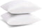 Emolli Decorative Throw Pillow Set - 2 Pack Microfiber Filled White Cotton Cover Throw Pillow Insert, 20 x 20 inches