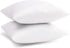 Emolli Decorative Throw Pillow Set - 2 Pack Microfiber Filled White Cotton Cover Throw Pillow Insert, 20 x 20 inches