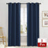 NICETOWN Living Room Curtain, Window Treatment Energy Saving Thermal Insulated Solid Grommet Blackout Drape/Drapery (Navy, Sold Individually, 42 by 84-inch)
