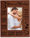 KATE POSH 3rd Anniversary, 3rd Wedding Anniversary, 3 Years Anniversary, Three Years of Marriage, Third Anniversary Engraved Rawhide Leather Picture Frame (4x6-Vertical)