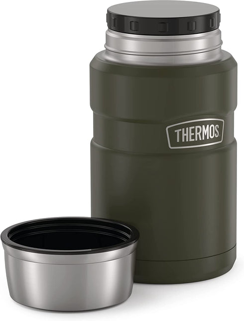THERMOS Stainless King Vacuum-Insulated Food Jar , 24 Ounce, Matte Green