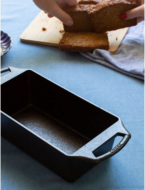 Lodge BW8LP 8.5 x 4.5 Inch Seasoned Cast Iron Loaf Pan, 8.5x4.5 Inch, Black