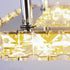 Small Led Chandelier Semi Flush Mount Crystal Lighting Modern Ceiling Crystal Lamp for Bedrooms Dinning Rooms Hallway (Warm)