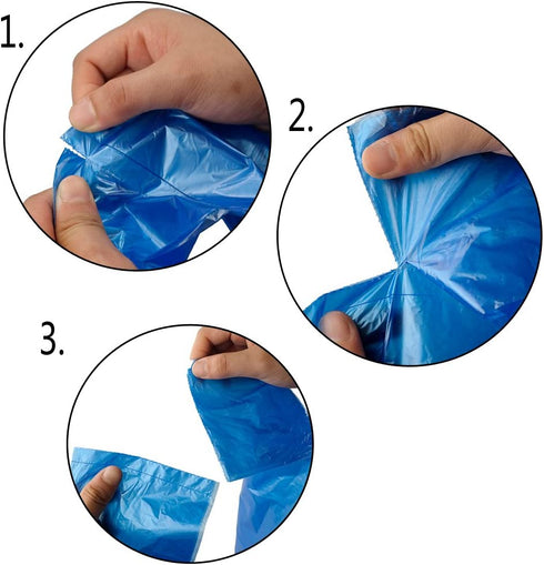 Hommp 5 Gallon Trash Bags, Blue Garbage Bags, 120 Counts