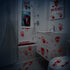 Halloween Decorations 112PCS Halloween Window Clings, 12 Sheets Bloody Handprint Footprint Skull Blood Decor Floor Clings, Spooky Window Stickers Decal for Haunted House Halloween Party Decorations