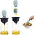 WOBILOO Glass Olive Oil Dispenser Bottle With Silicone Brush 2 In 1, Silicone Dropper Measuring Oil Dispenser Bottle for Kitchen Cooking, Frying, Baking, BBQ Pancake, Air Fryer, Marinating (1 pack) (BLUE)