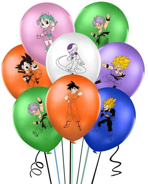 50Pcs Dragon Ball GT Party Decorations,Dragon Ball Party Banner,Super Saiyan Foil Balloon,Dragon Ball Latex Balloon,Dragon Ball Cupcake Topper and Dragon Cake Topper,Goku Party Supplies for kid's