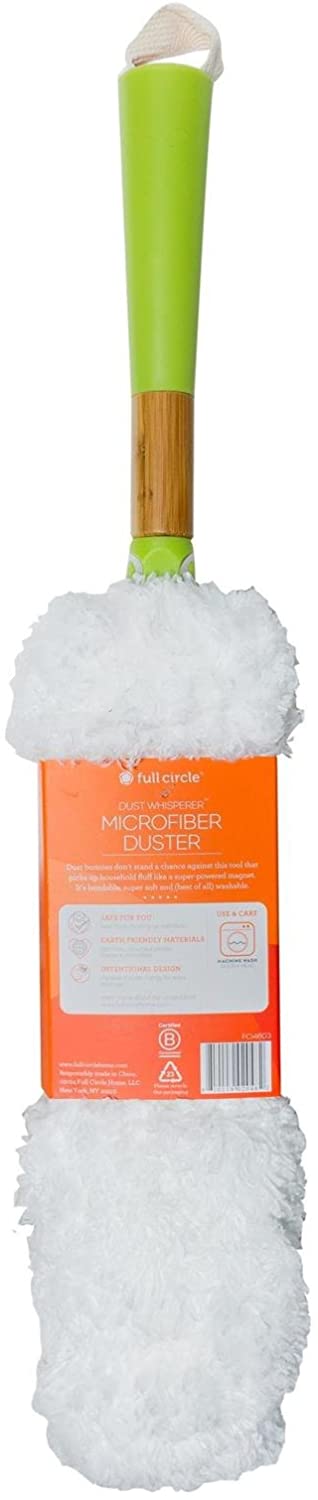 Full Circle Dust Whisperer Washable Microfiber Duster, Green