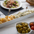 Siluro 12 Inch Olive Tray, 1 Narrow Olive Plate - Microwave-Safe, Oven-Safe, White Porcelain Narrow Serving Tray, Chip-Resistant, For Olives Or Cheeses - Restaurantware