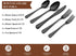 20 Pieces Black Silverware Set, Yoehka Premium Stainless Steel Flatware Set Service for 4, Durable Tableware Cutlery Set for Home and Restaurant, Include Knife Fork Spoon, Dishwasher Safe
