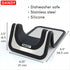 DANDY SpoonBest„¢ Non-Slip Silicone and Stainless Steel Spoon Rest/Tongs Holder for Stovetop, Countertop, and BBQ grill - Dishwasher Safe (Quantity = 1)